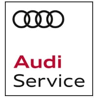 Audi Service Logo mit Verlinkung zu Händerwebseite und Terminvereinbarung