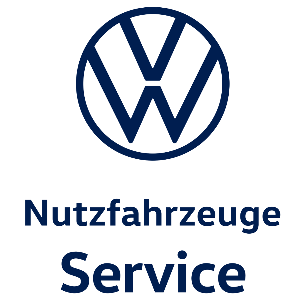 Volkswagen Nutzfahrzeuge Service Logo mit Verlinkung auf Volkswagen Nutzfahrzeuge Händlerwebseite