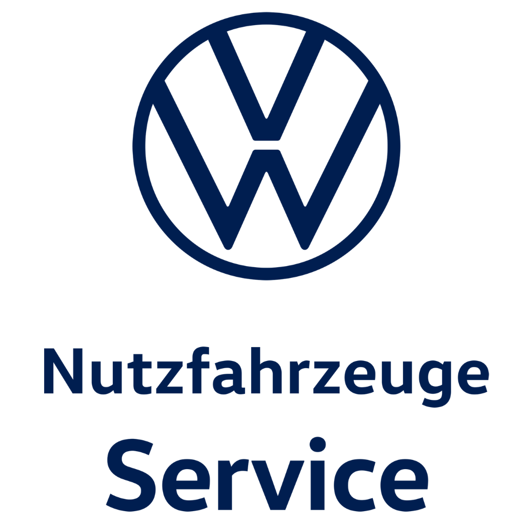 Volkswagen Nutzfahrzeuge Service Logo mit Verlinkung zu Händerwebseite